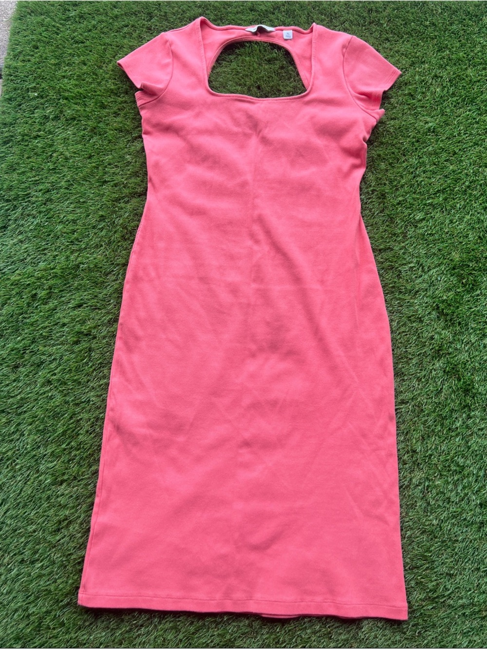Nine West Coral Midi Dress with Front Keyhole